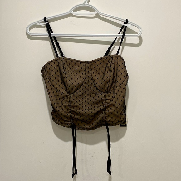 Black Lace Corset Crop Top - Picture 1 of 1